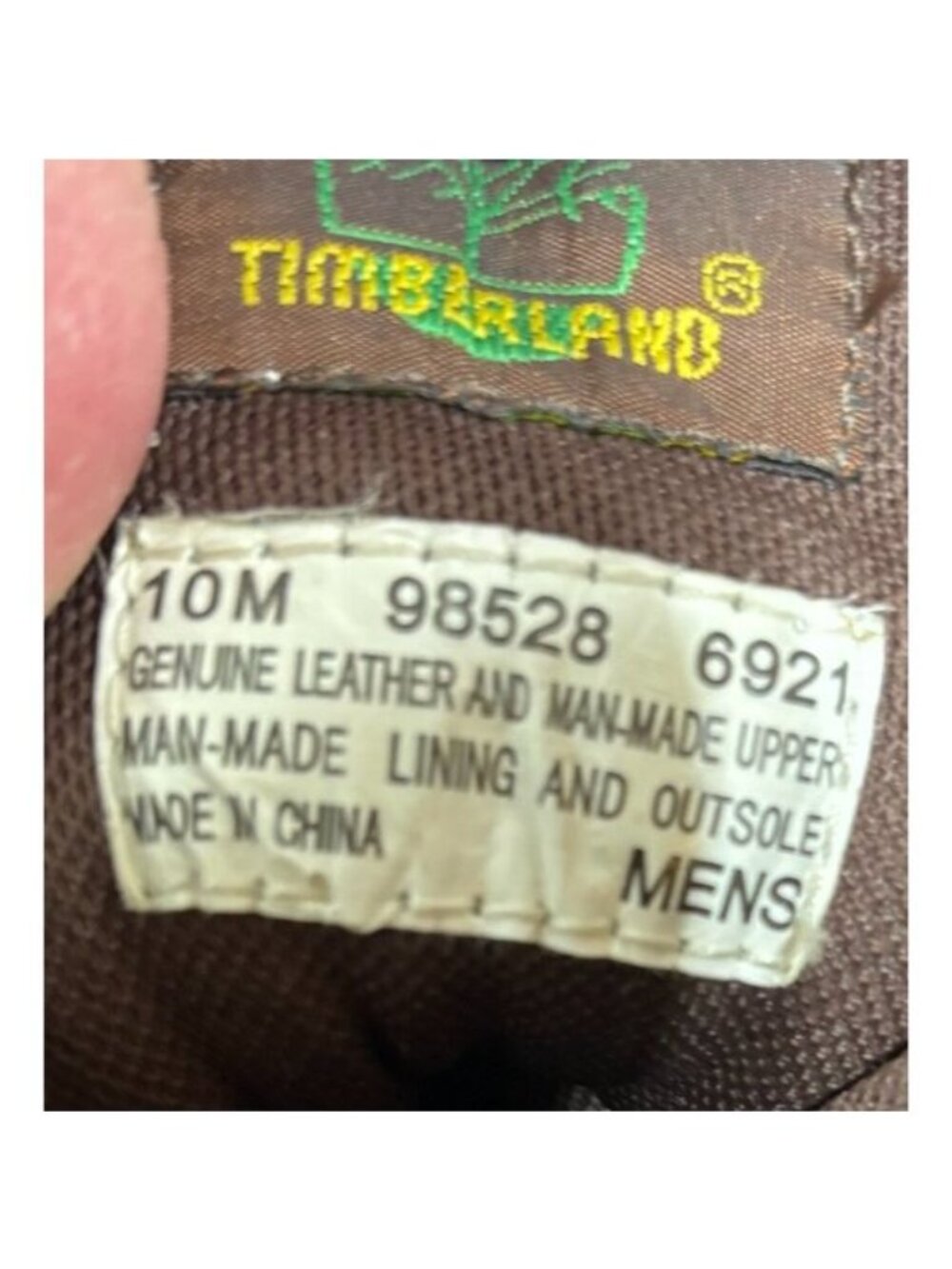 Timberland Brown Plaid Collar Hiking Boots Men’s 10M Leather Outdoor - Picture 12 of 12